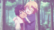 kitsune upload anime hug love guys