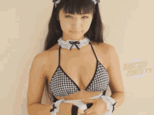 French Maid Asian Girl GIF
