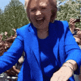 Blondalso Hilary Clinton GIF - Blondalso Hilary Clinton Celebrating GIFs