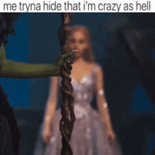 Me Trying To Hide Im Crazy As Hell Ariana Grande Glinda GIF