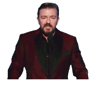 Shut Up Gif Ricky Gervais Sticker - Shut Up Gif Ricky Gervais Comedian Stickers