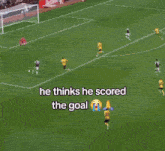 a soccer player with the number 9 on his jersey stands on the field