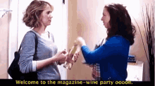 Kristen Wiig Magazine Wine Party GIF - Kristen Wiig Magazine Wine Party Bridesmaids GIFs