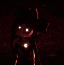 a cartoon character with x 's on his eyes and the words " hi n 3 "