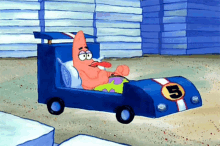 spongebob squarepants patrick star cartoon racing car bed racing car