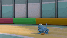 a group of cartoon characters standing next to each other on a basketball court