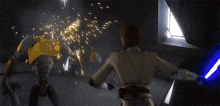 Obi Wan Clone Wars Cool GIF - Obi Wan Clone Wars Cool Lightsaber GIFs