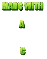 a white background with green text that says marc with a c