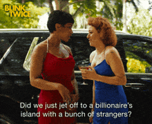 Did We Just Jet Off To A Billionaire'S Island With A Bunch Of Strangers GIF - Did We Just Jet Off To A Billionaire'S Island With A Bunch Of Strangers Frida GIFs