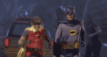Trex Batman And Robin GIF - Trex Batman And Robin Running Away GIFs