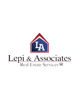 the logo for lepi and associates real estate services