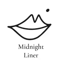 a drawing of a woman 's lips with the words midnight liner underneath it