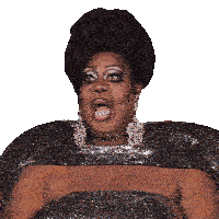 a woman with a surprised look on her face wearing earrings
