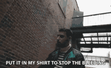 Put It In My Shirt To Stop The Bleeding Bleeding GIF - Put It In My Shirt To Stop The Bleeding Bleeding Shirts GIFs
