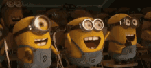 excited minions despicable me hyper candy