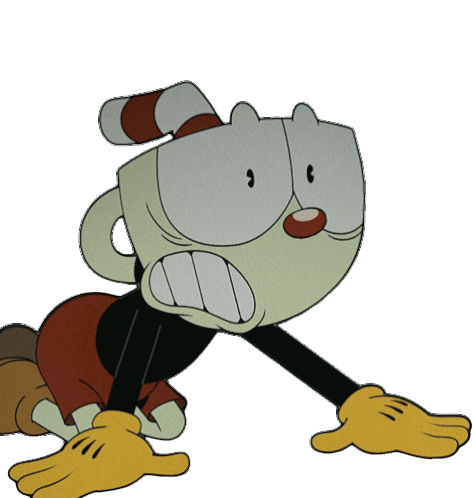 Surprised Cuphead Sticker - Surprised Cuphead The Cuphead Show Stickers