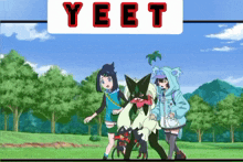 the word yeet that is on a white background