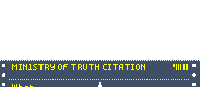 a blue sign that says ministry of truth citation what on it