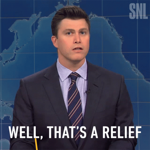 Well Thats A Relief Colin Jost GIF - Well Thats A Relief Colin Jost Saturday Night Live GIFs