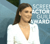 Millie Bobby Brown Screen Actors Guild Awards GIF - Millie Bobby Brown Screen Actors Guild Awards Sag GIFs
