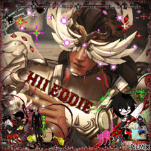 a picture of a man with the name chii eddie on his chest