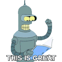 This Is Great Bender Sticker - This Is Great Bender Futurama Stickers
