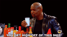 You Get High Off Of This Shit Getting High GIF - You Get High Off Of This Shit Getting High Drinking Milk GIFs