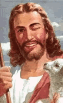 Winking Jesus GIF - Winking Jesus Smile GIFs