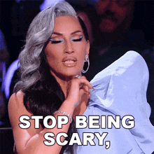 Stop Being Scary Scary Michelle Visage GIF - Stop Being Scary Scary Michelle Visage Queen Of The Universe GIFs