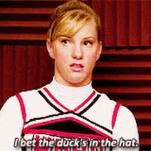 Glee Brittany Pierce GIF - Glee Brittany Pierce I Bet The Ducks In The Hat GIFs