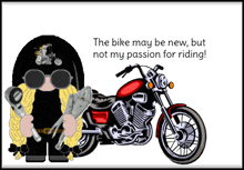 gnome biker motorcycle
