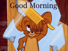 Good Morning Tom And Jerry GIF - Good Morning Tom And Jerry Comb Hair GIFs