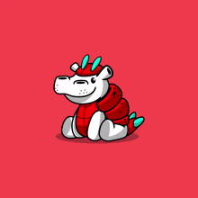 a cartoon drawing of a robot with a red helmet on