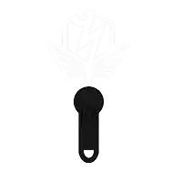 a drawing of a light stick with wings on it