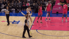 a basketball game is being played in washington