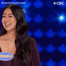 Smiling Veronica GIF - Smiling Veronica Family Feud Canada GIFs
