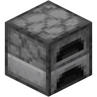 a minecraft block with two ovens on it is shown in a pixel art style .