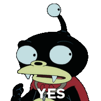 Yes Nibbler Sticker - Yes Nibbler Futurama Stickers