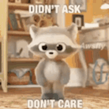 Dont Care Didnt Ask GIF - Dont Care Didnt Ask Raccoon GIFs