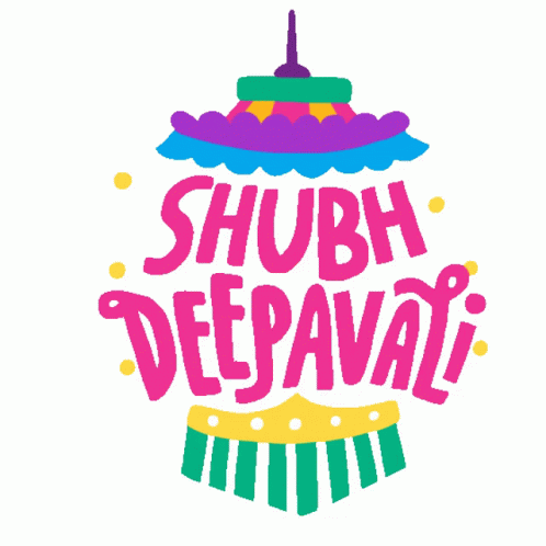 Lantern Sways With Shubh Deepavali Text Sticker - Diwali Sparkles Shubh ...