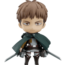 a figurine of a man with a cape and a sword