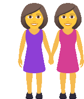 Women Holding Hands People Sticker - Women Holding Hands People Joypixels Stickers