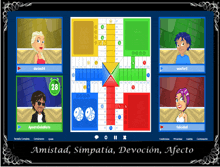 a screenshot of a board game with the number 28 in the center