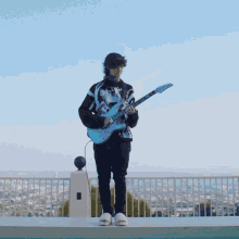 Playing Electrical Guitar By The Pool Tim Henson GIF - Playing Electrical Guitar By The Pool Tim Henson Guitar Solo GIFs