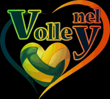 volley nel cuore volleyball heart pallavolo logo
