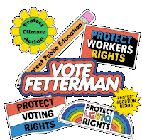 Vote Harrisburg Sticker - Vote Harrisburg John Fetterman Stickers