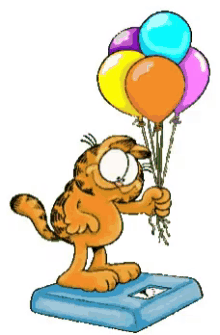 Garfield Balloon GIF - Garfield Balloon Weight GIFs