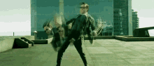 Agent Dodging Bullets - The Matrix GIF