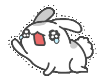 Rabbit Animated Sticker - Rabbit Animated Crying Stickers