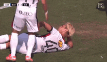 a soccer player with the number 44 on their jersey